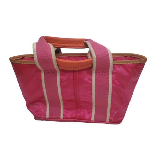 COACH Hamptons Mini Weekender Tote Pink Satin Bag - Picture 4 of 15